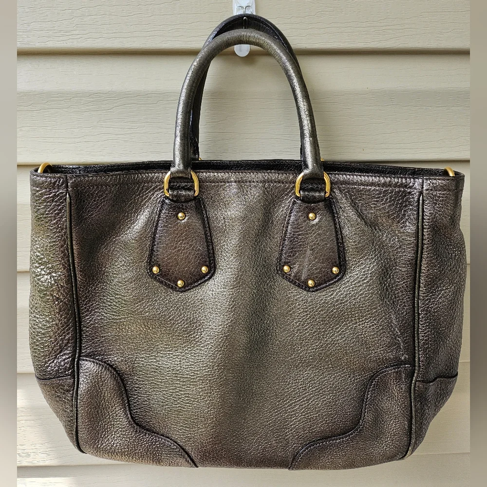 EUC Prada Metallic Gold leather Tote - Picture 5 of 17